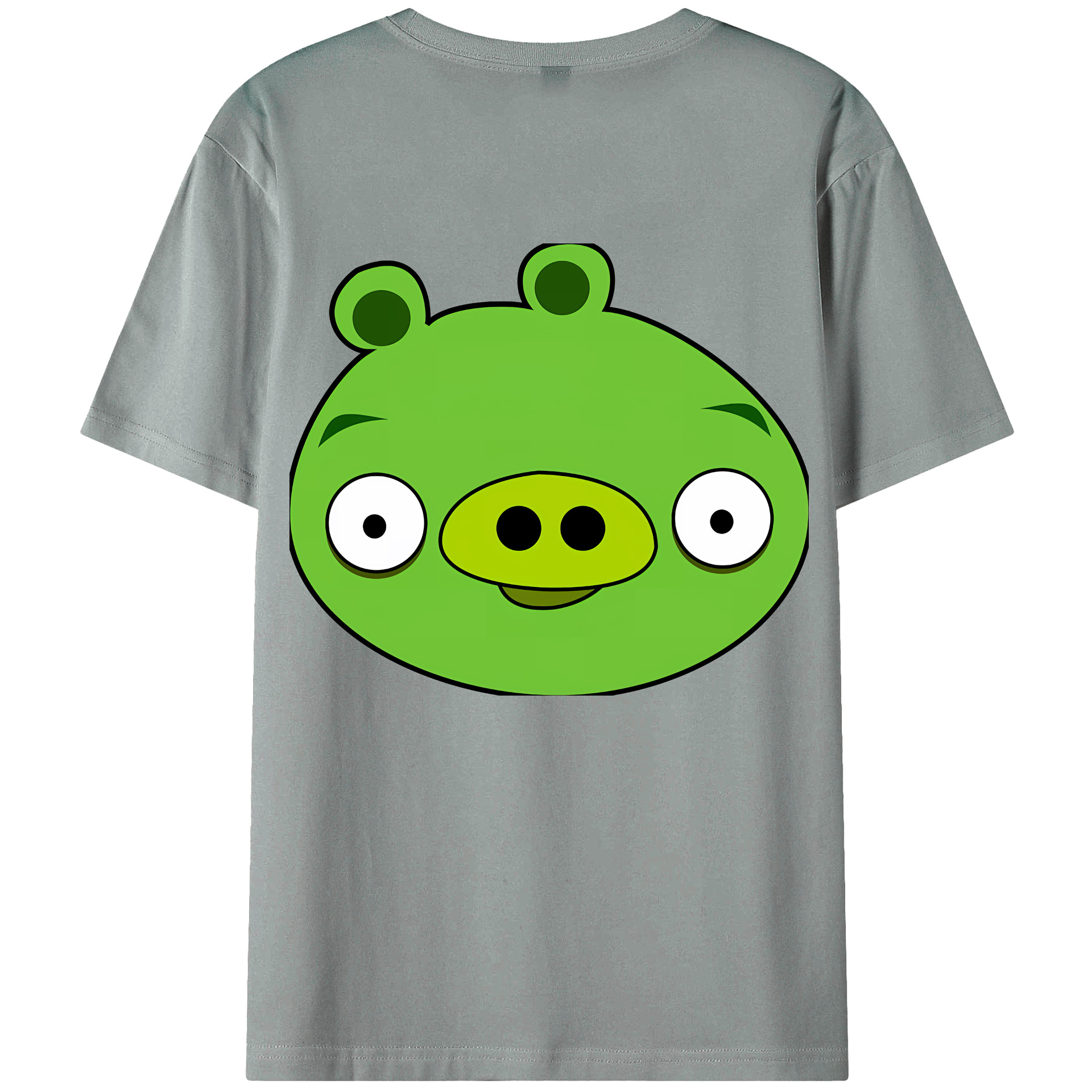 （画像用） Angry Birds アングリーバード 綿100％ メンズ半袖Tシャツ（バックプリント） 通気性